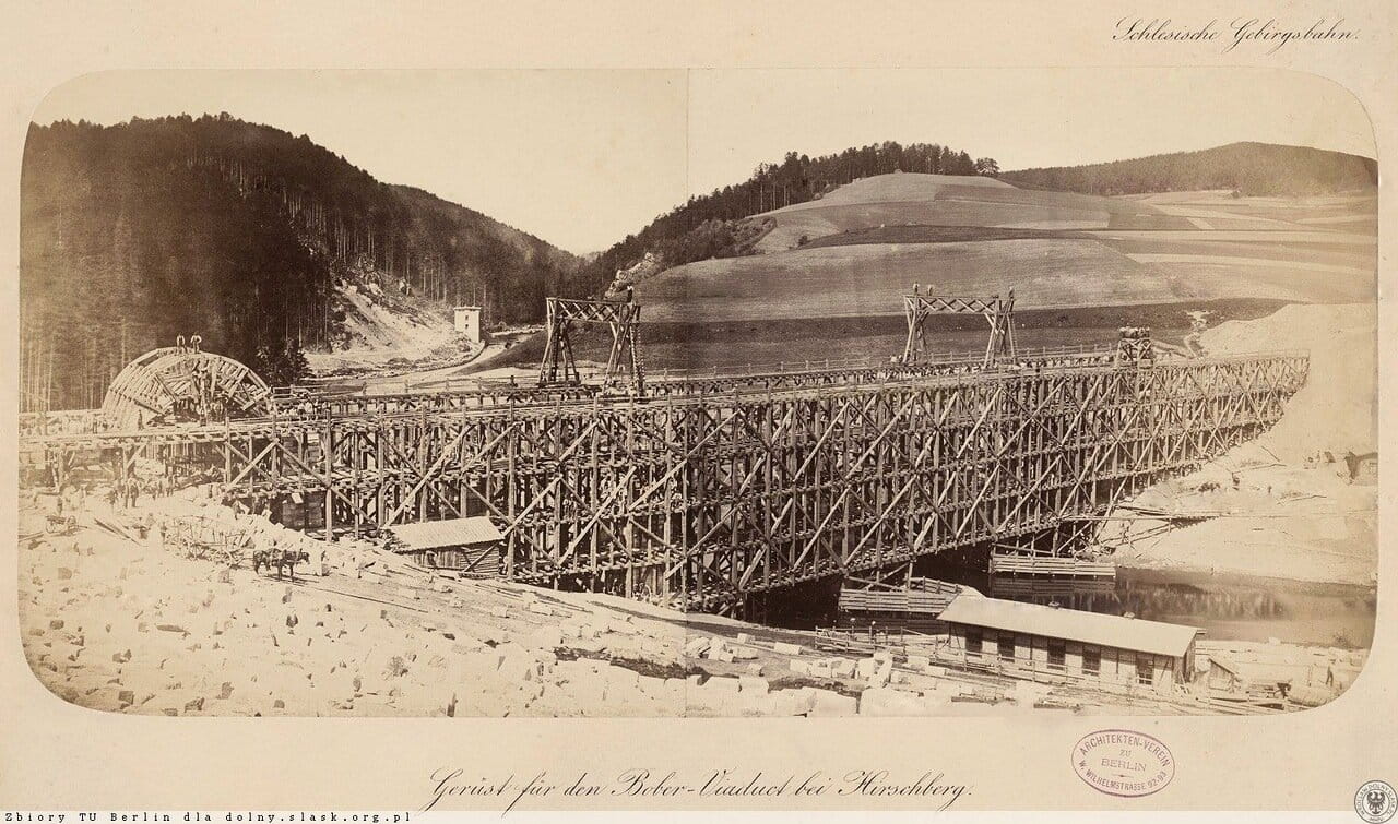 Начальные работы по строительству каменного моста через Бивер,1864