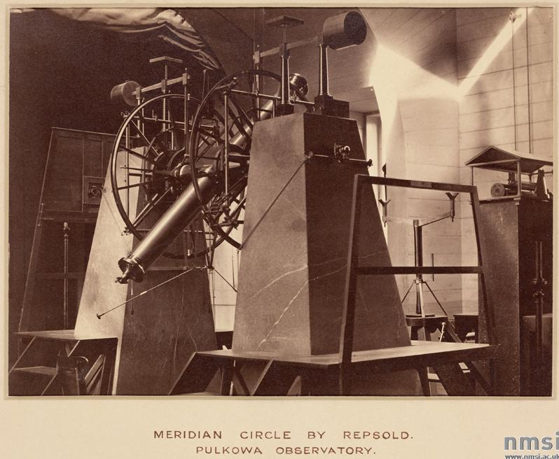Меридианный круг Репсольда в Пулковской обсерватории 1876 г.