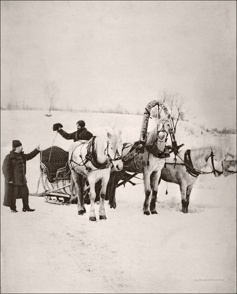 Зима 1901 года. Русская тройка