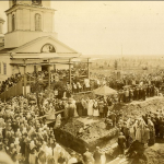 Закладка Богоявленской церкви в Майкоре 1902 г.