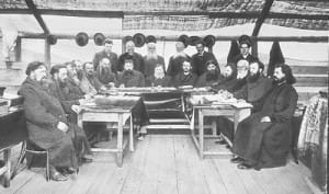 Президиум съезда беглопоповцев с Н. А. Бугровым (в центре). Фотография. 1908 г.