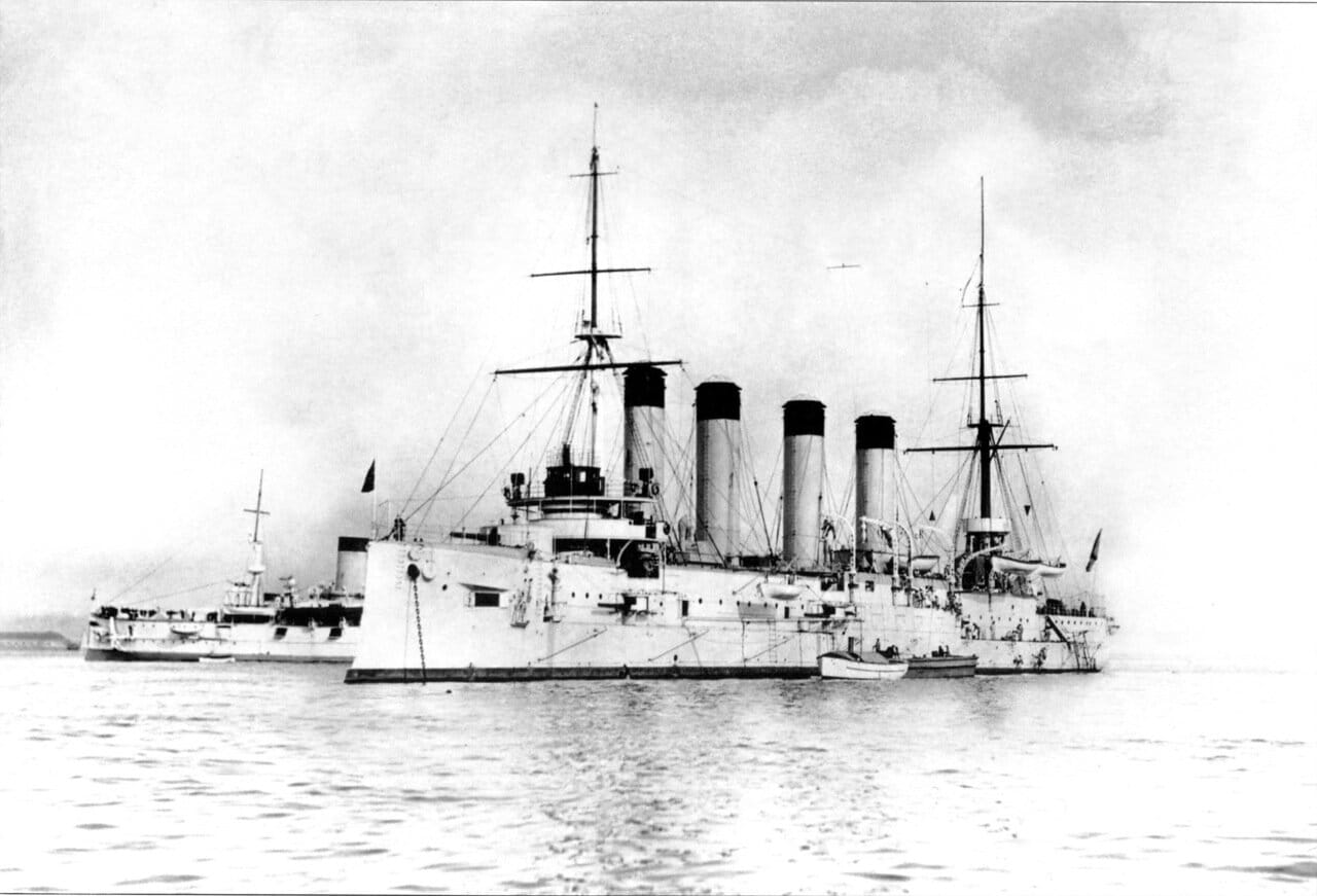 Броненосный крейсер Баян на Большом Кронштадтском рейде, 6 мая 1903 года