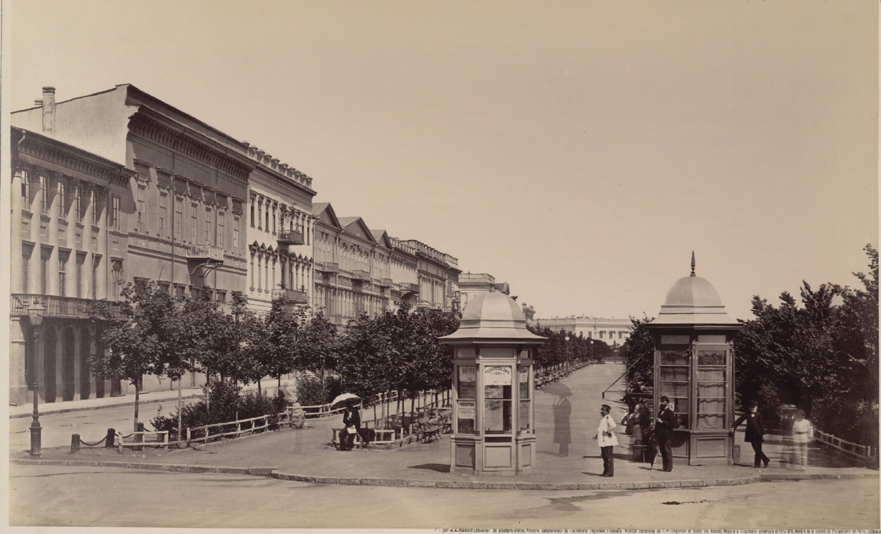 Бульвар в Одессе.Конец 1870-х.