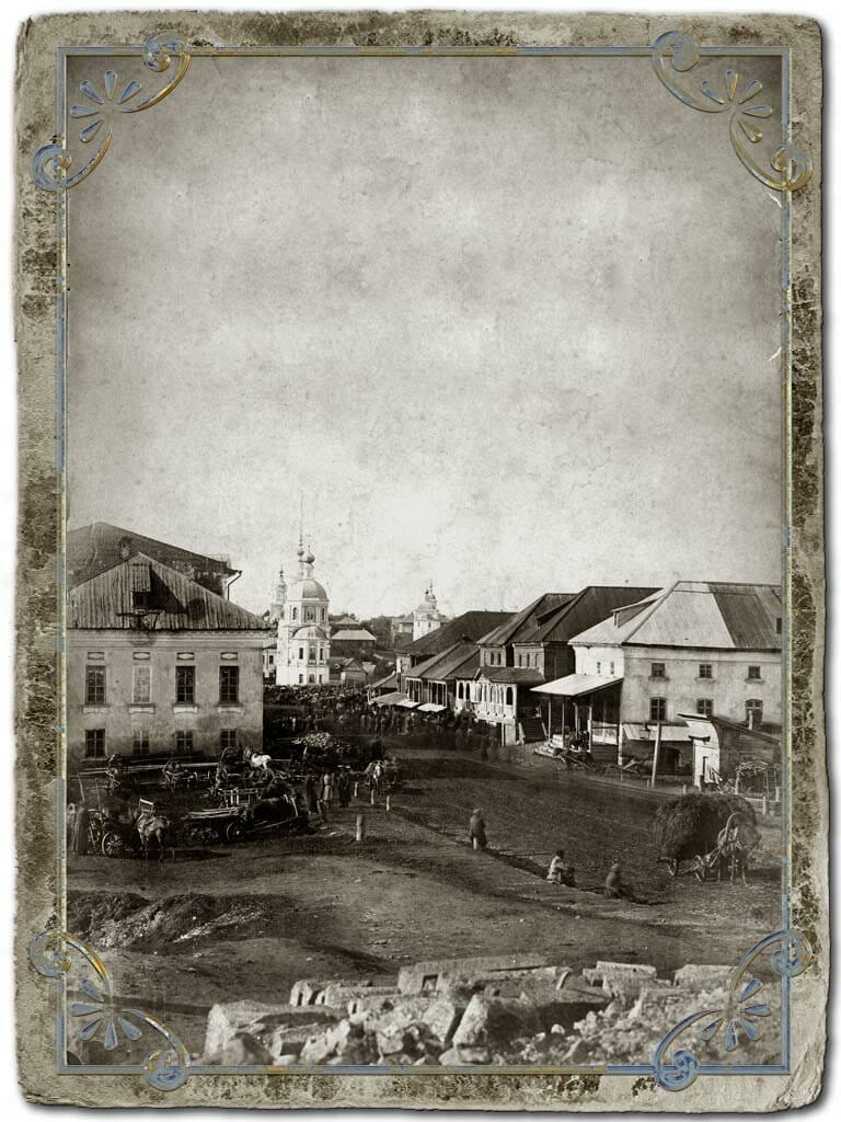 Вид площади перед Воскресенским собором, 1890-е