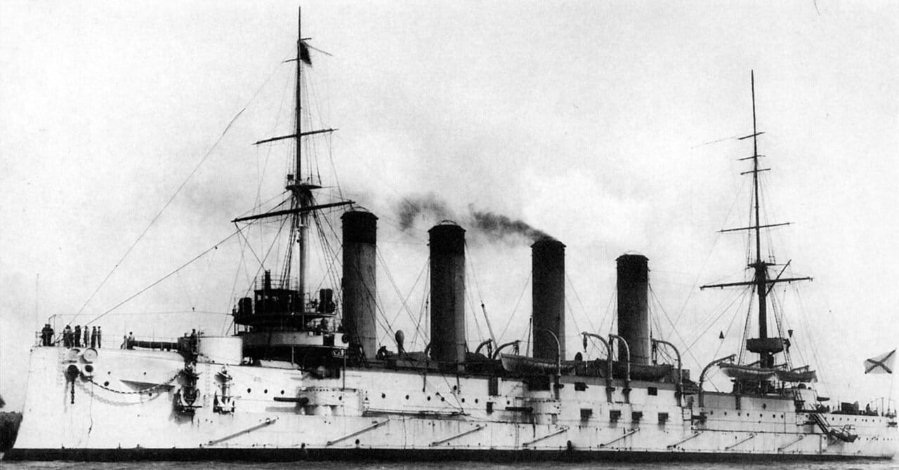 Броненосный крейсер Баян в Тулоне, начало 1903 года