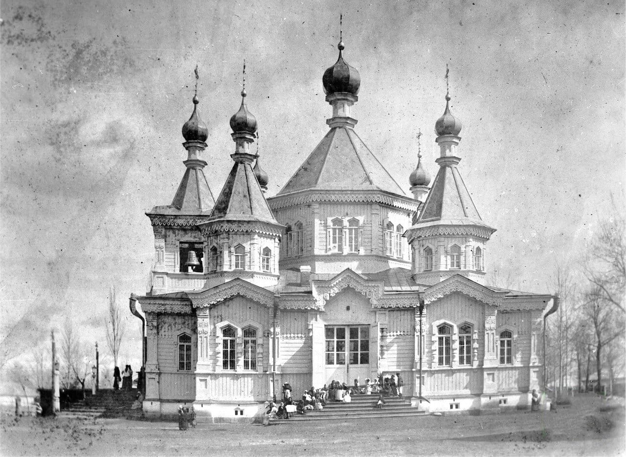 Внешний вид Свято Троицкого храма в городе Пржевальск 1908 г.