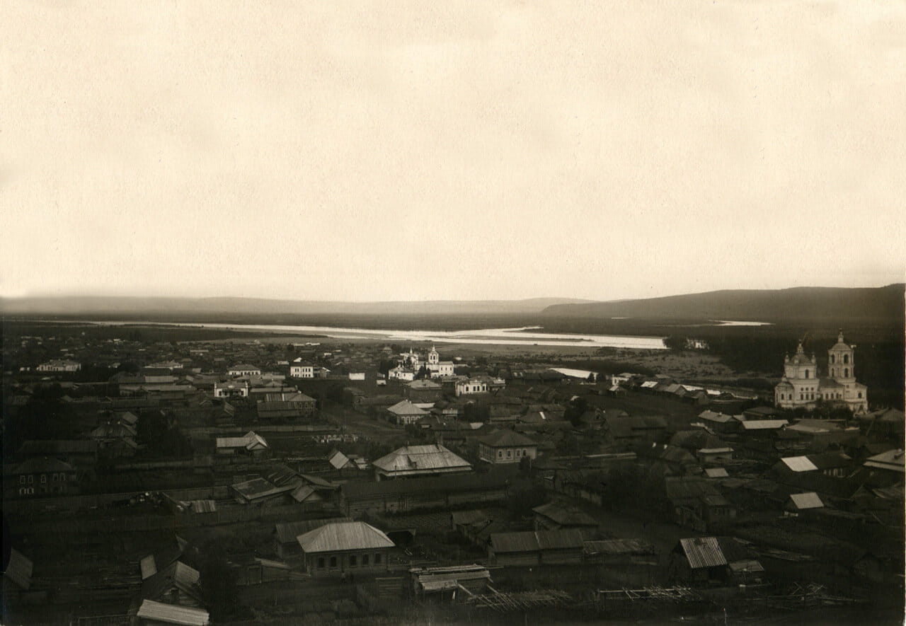Вид г. Кузнецка с Крепостной горы н. XX века
