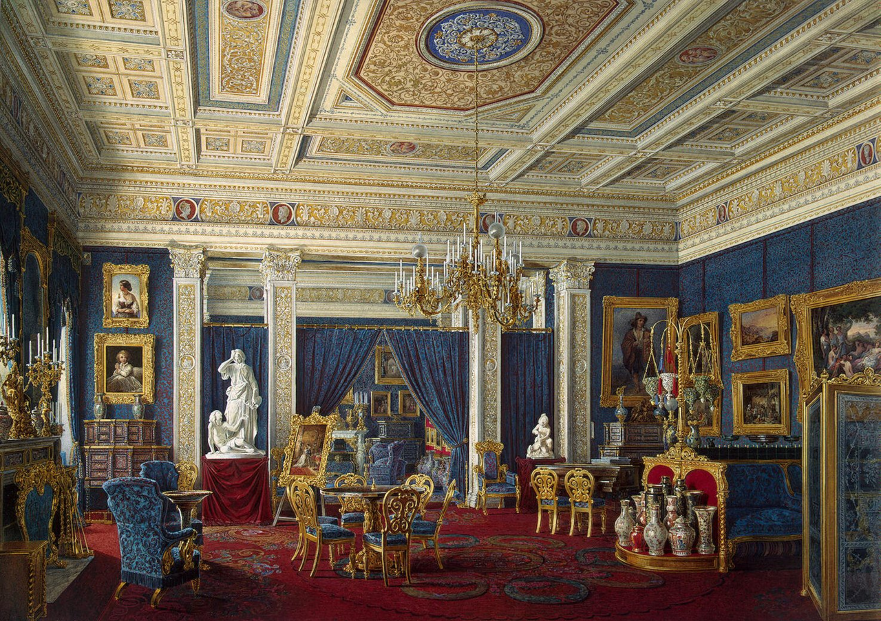 Голубая гостиная в Мариинском дворце