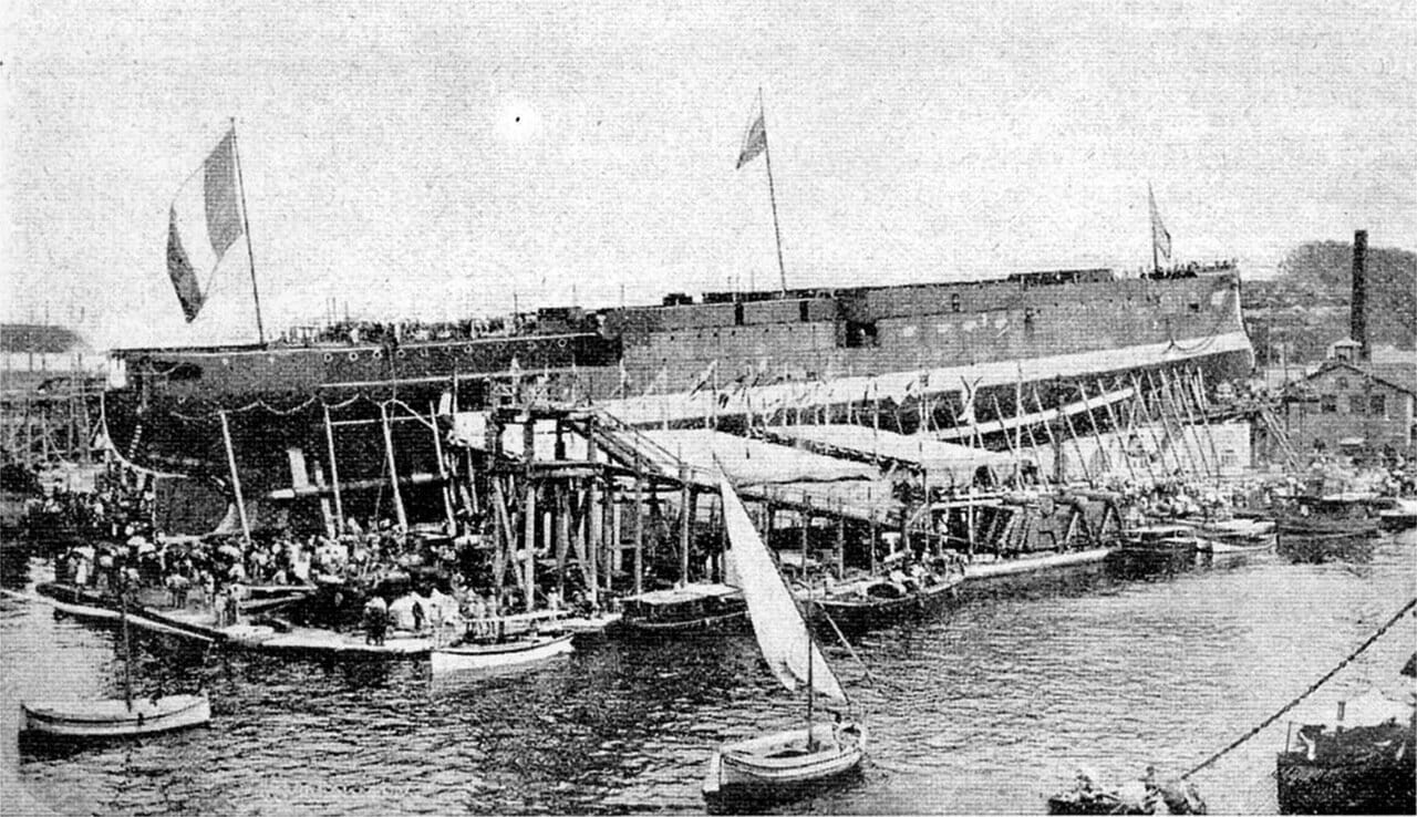 Спуск на воду броненосного крейсера Баян, 30 мая 1899 года 