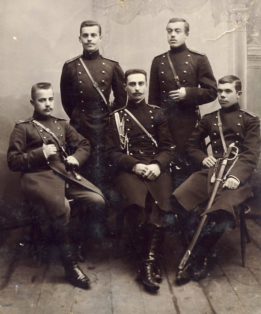 1904 год. Местечко Олита, Виленской губернии; мои сослуживцы Ново-Троицкого полка