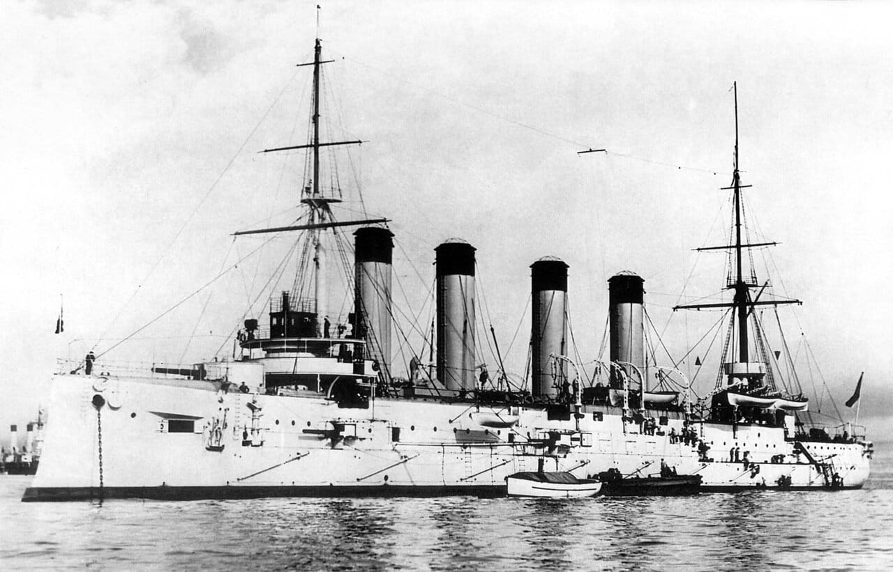 Броненосный крейсер Баян в Кронштадте, лето 1903 года