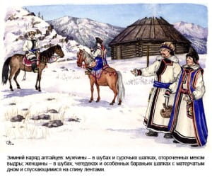 Алтайцы — скотоводы горных степей, практиковавшие также земледелие и охоту.